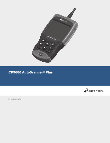 Actron CP9680 AutoScanner Plus CodeConnect Manuel utilisateur | Fixfr