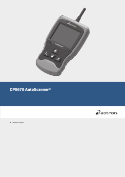 Actron CP9670 AutoScanner Live Data Manuel utilisateur