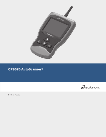 Actron CP9670 AutoScanner Live Data Manuel utilisateur | Fixfr