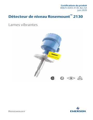 Rosemount Détecteur de niveau 2130 Mode d'emploi | Fixfr