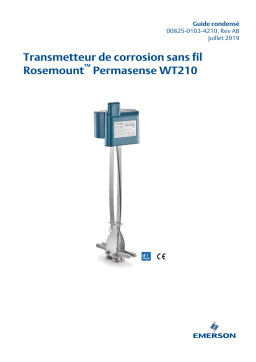 Rosemount Wireless Permasense WT210 Corrosion Transmitter Mode d'emploi