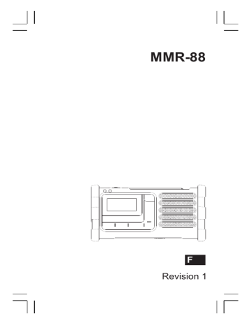 Sangean MMR-88 Manuel utilisateur | Fixfr