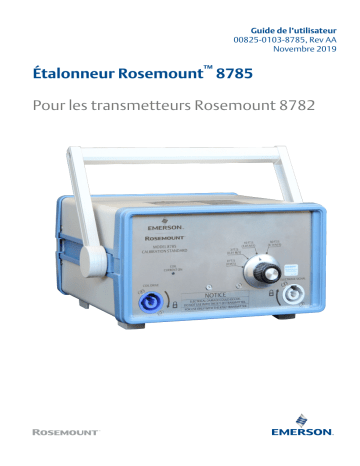 Rosemount Étalonneur 8785 Mode d'emploi | Fixfr