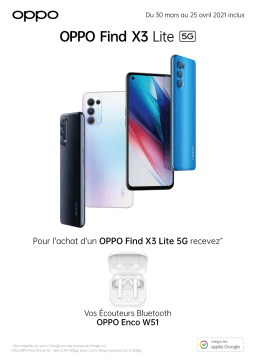 Oppo Find X3 Lite 5G Manuel utilisateur