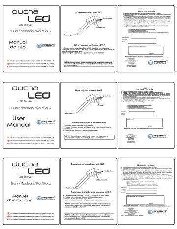 Imperii Electronics imperii Ducha LED Shower Manuel utilisateur | Fixfr