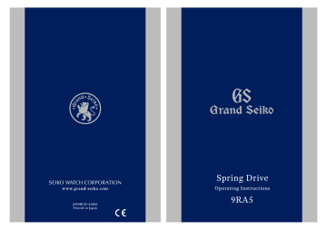 Manuel utilisateur | Grand Seiko Watch Spring Drive Instruction manual | Fixfr