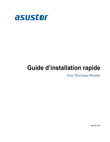 AS5008T | AS5002T | AS5004T | AS5104T | AS5102T | AS5110T | AS5108T | Asustor AS5010T Manuel utilisateur | Fixfr