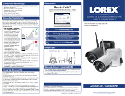 Lorex LWB3901AC1B Series Wire-Free Camera with Power Pack Guide de démarrage rapide