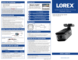 Lorex LNB9272 Series 4K Ultra HD Motorized Varifocal Camera Guide de démarrage rapide