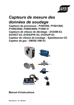 ESAB Sensors for measuring welding data Instruction manual