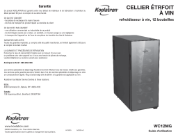 Koolatron WC12MG Urban Series 12 Bottle Wine Cooler Thermoelectric Wine Fridge Manuel utilisateur