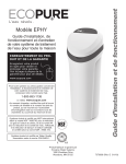 ECOPURE EPHY Hybrid Water Conditioner Manuel du propri&eacute;taire