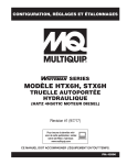 MQ Multiquip HTX6H-STX6H Calibration Truelles ride-on Mode d'emploi