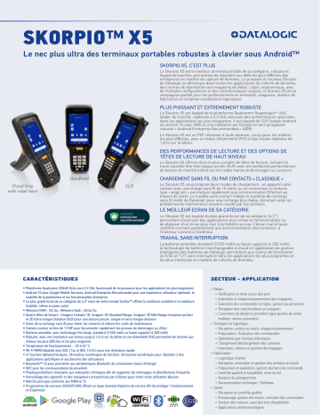 Datalogic Skorpio X5 Handheld Computer Fiche technique | Fixfr