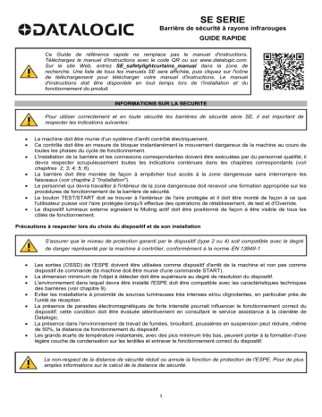 SE4 | Datalogic SE2 Light Curtain Manuel utilisateur | Fixfr