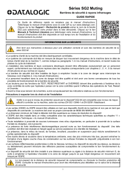 Datalogic SG2 MUTING Light Curtain Manuel utilisateur