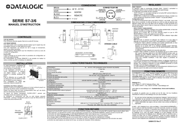 Datalogic S7 Fiber Optic Amplifier Manuel du propriétaire | Fixfr