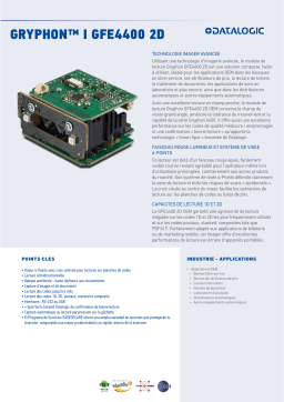 Datalogic Gryphon I GFE4400 2D OEM Barcode Reader Fiche technique