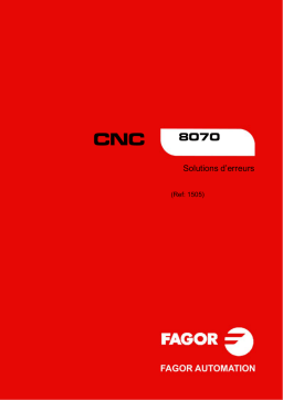 Fagor CNC 8070 for other applications Manuel du propriétaire