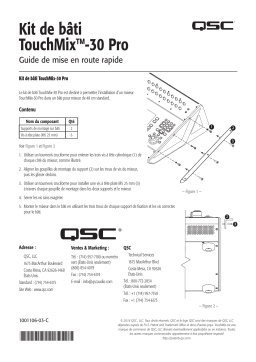 QSC TouchMix-30 Pro Guide de démarrage rapide