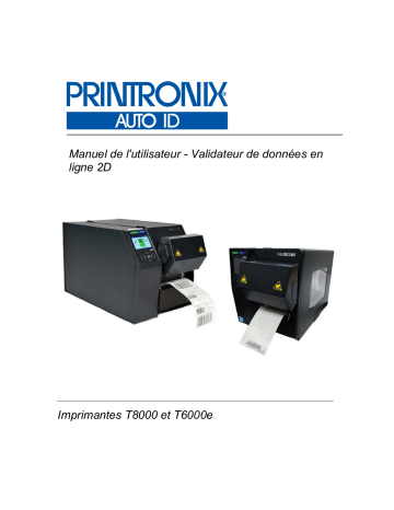 Printronix Auto ID T8000 / ODV-2D, ODV-1D Industrial Printer Manuel utilisateur | Fixfr