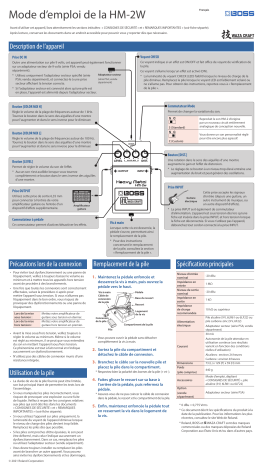 Boss HM-2W Heavy Metal Manuel du propriétaire | Fixfr