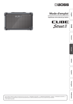 Boss CUBE Street II Battery-Powered Stereo Amplifier Manuel du propriétaire