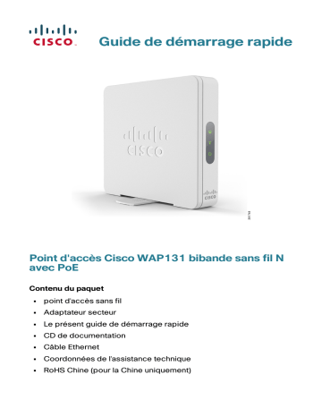 Cisco WAP131 Wireless-N Dual Radio Access Point Guide de démarrage rapide | Fixfr