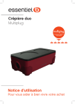 ESSENTIELB Duo multiplug Rouge Cr&ecirc;pi&egrave;re Manuel du propri&eacute;taire