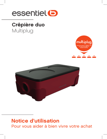 ESSENTIELB Duo multiplug Rouge Crêpière Manuel du propriétaire | Fixfr