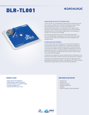 Datalogic DLR-TL001 RFID System Fiche technique | Fixfr