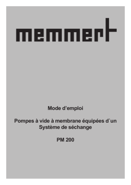 Memmert PM200 Manuel utilisateur