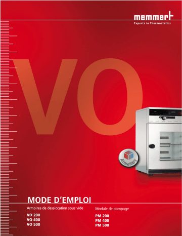 Memmert VO200/ VO400 /VO500 Manuel utilisateur | Fixfr
