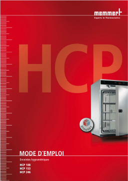 Memmert HCP Manuel utilisateur