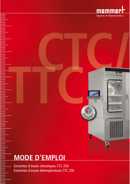 Memmert CTC/TTC Manuel utilisateur