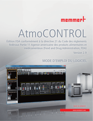 Memmert AtmoCONTROL FDA Manuel utilisateur | Fixfr