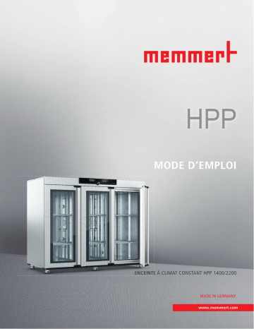 Memmert HPP 1400/2200 Manuel utilisateur | Fixfr