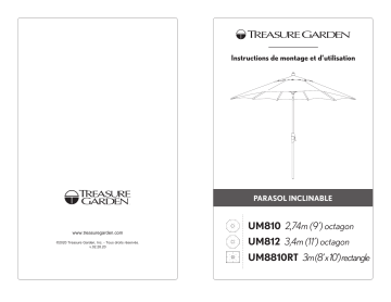 UM8810RT | UM810x | Manuel utilisateur | Treasure Garden UM812x Auto Tilt Instruction manual | Fixfr