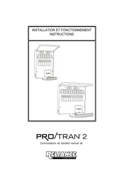 Reliance Controls Pro/Tran 2 Manuel utilisateur