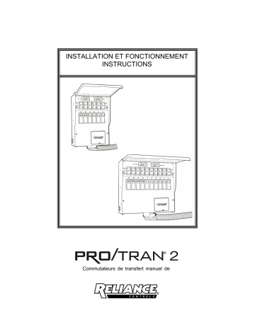 Reliance Controls Pro/Tran 2 Manuel utilisateur | Fixfr