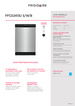  Frigidaire   FFCD2413UB  spécification