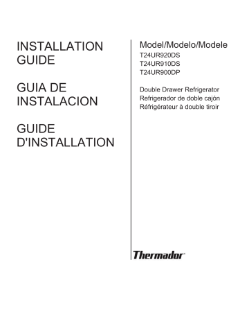  Thermador   T24UR920DS  Guide d'installation | Fixfr