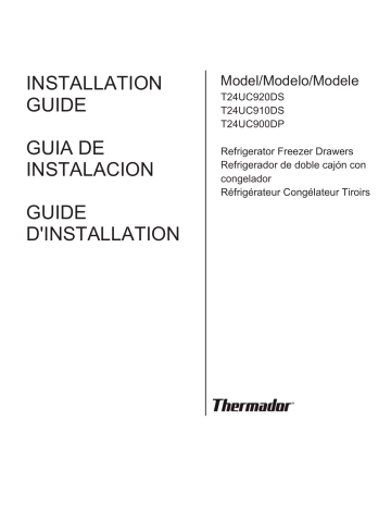  Thermador   T24UC910DS  Guide d'installation | Fixfr