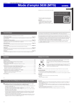 Casio G-Shock MTG-B2000 Mode d'emploi