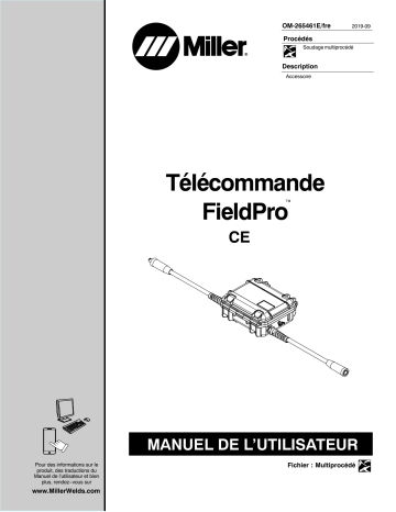 MK450347G | Miller FIELDPRO REMOTE CE Manuel du propriétaire | Fixfr