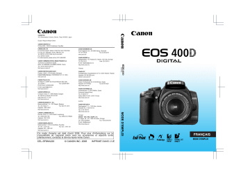 Canon EOS 400D Manuel utilisateur | Fixfr