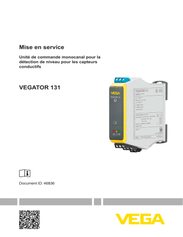 Vega VEGATOR 131 Single channel controller for level detection for conductive probes Mode d'emploi | Fixfr