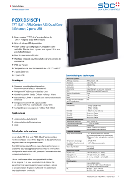 SBC PCD7.D515CF1 15.6" HTML5 Web Panel, cap. touch Fiche technique