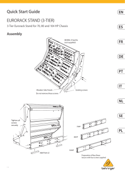 Behringer EURORACK STAND (3-TIER) Synthesizers and Keyboard Guide de démarrage rapide