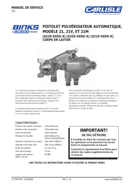 Binks 21 Automatic Gun Manuel du propriétaire
